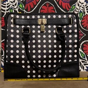 Black and White Polka Dot Handbag